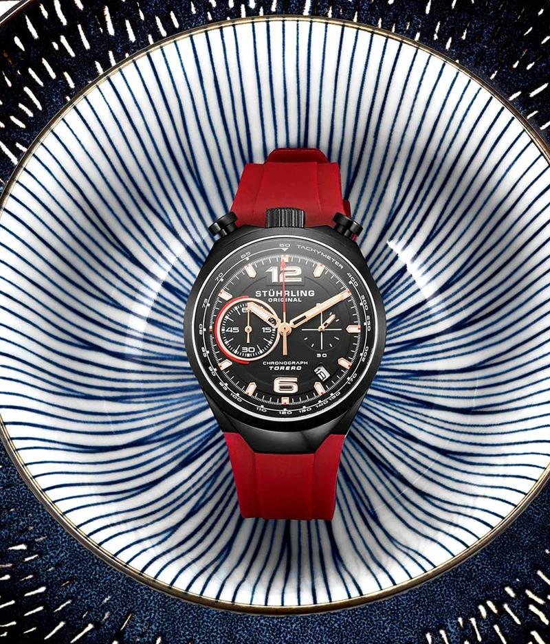 Stührling Tachymeter 923.04, Torero 894.04, Signature Pen, and Watch Tool Kit