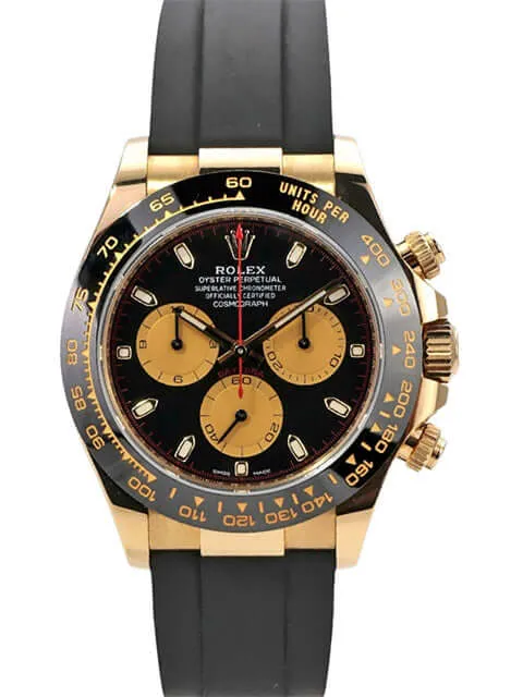 Rolex Daytona 116518LN Gelbgold Oysterflex Schwarz Champagner