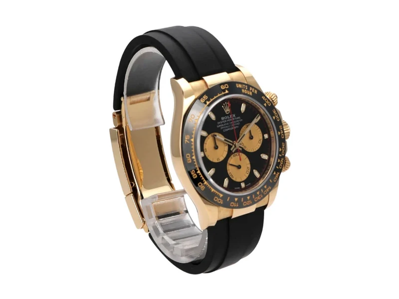 Rolex Daytona 116518LN Gelbgold Oysterflex Schwarz Champagner