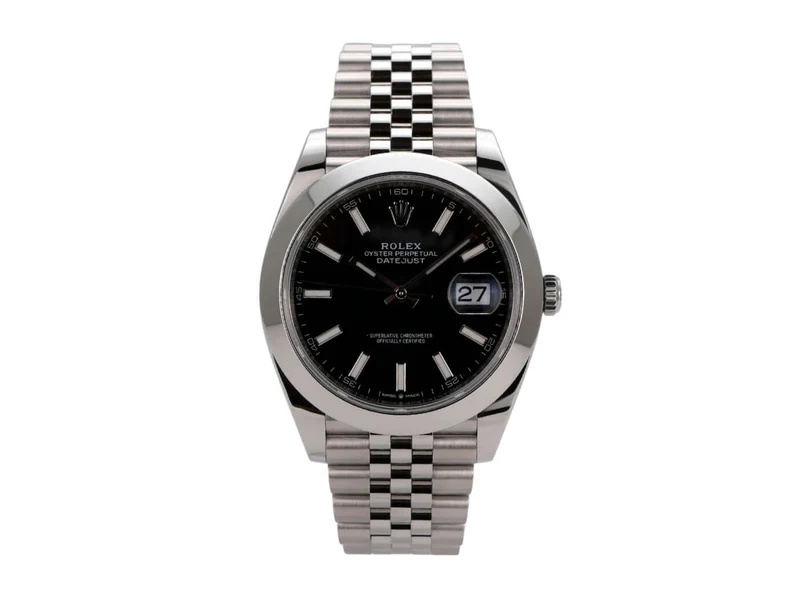 Rolex Datejust 41 Edelstahl 126300 Schwarz Jubile-Band