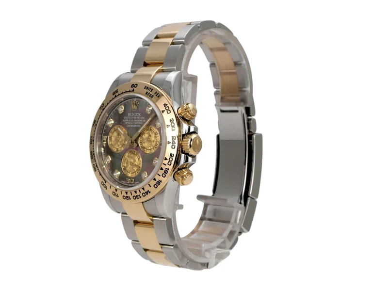 Rolex Daytona Edelstahl Gelbgold 116503 Dunkles Perlmutt Diamant