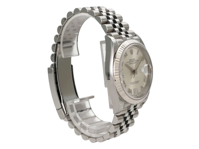 Rolex Datejust 36 Oystersteel Weißgold 126234 Silber R Diamant Jubile-Band