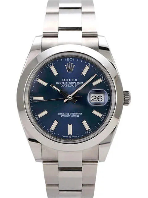Rolex Datejust 41 Edelstahl 126300 Blau Index