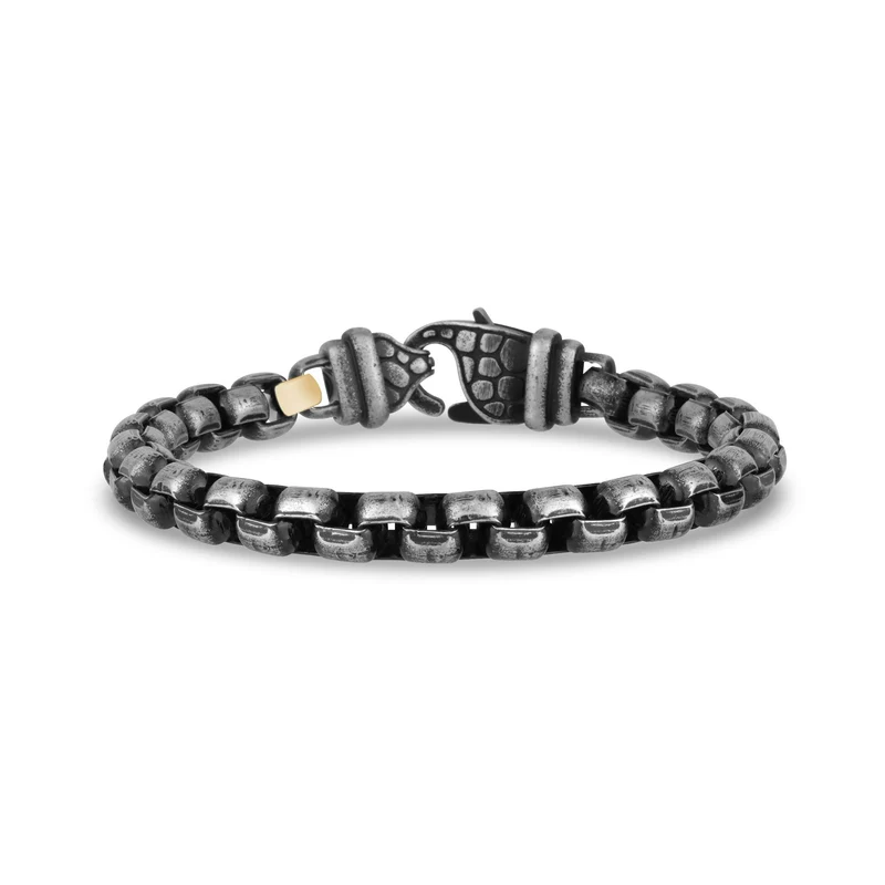 Antikes rundes Box-Link-Armband