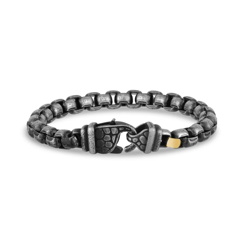 Antikes rundes Box-Link-Armband