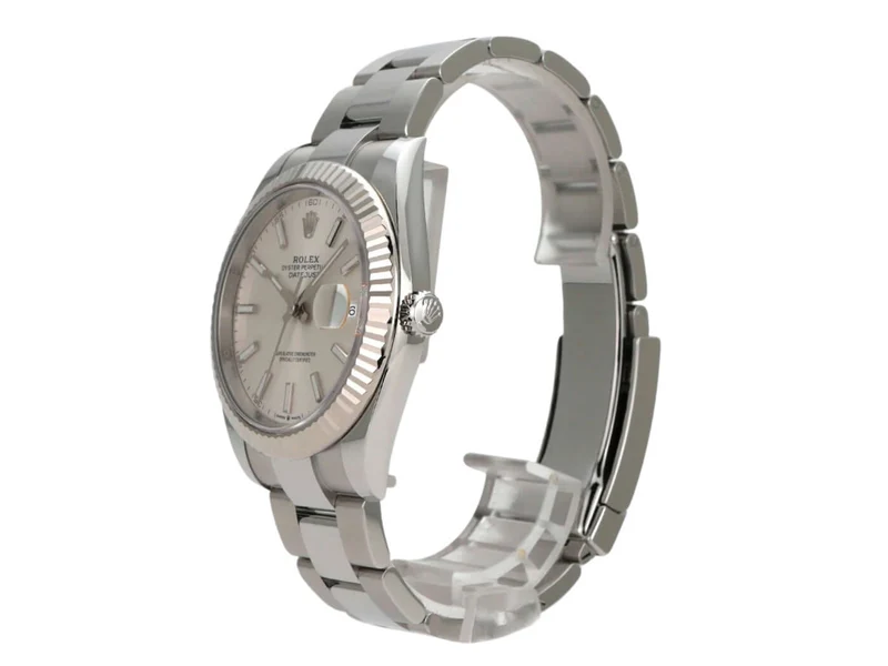 Rolex Datejust 41 Edelstahl Weißgold 126334 Silber