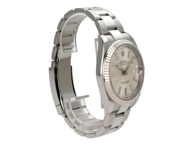 Rolex Datejust 41 Edelstahl Weißgold 126334 Silber