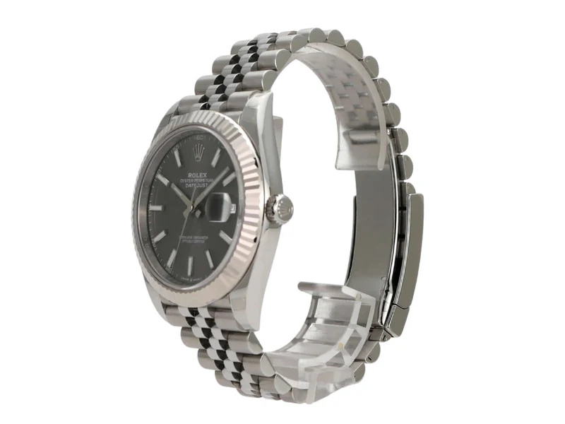 Rolex Datejust 41 Edelstahl Weißgold 126334 Rhodium Jubile-Band