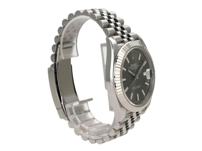 Rolex Datejust 41 Edelstahl Weißgold 126334 Rhodium Jubile-Band