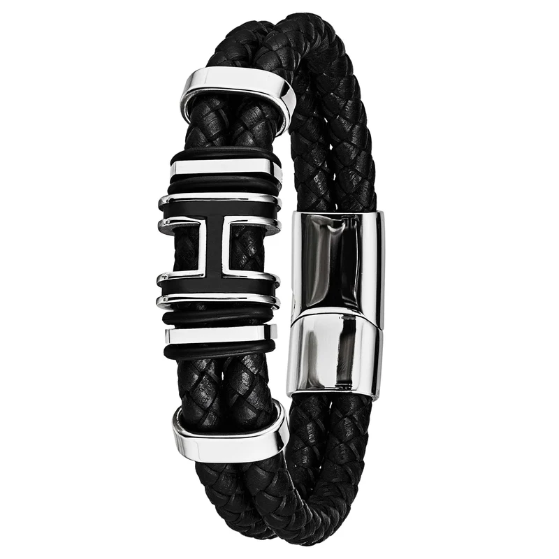 The Stührling Ironhide Leather Bangle