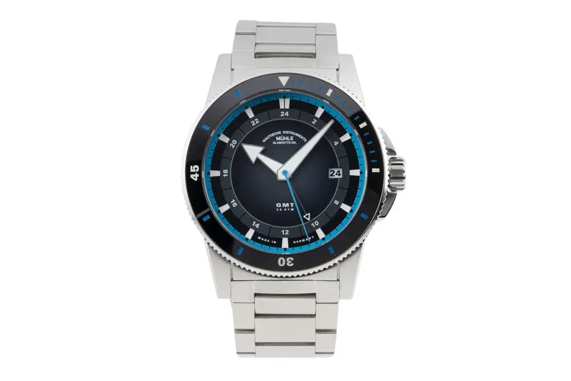 Mühle Sportivo Travel GMT steel automatic men's watch M1-52-13 MB LP: 2950EUR [2604311]