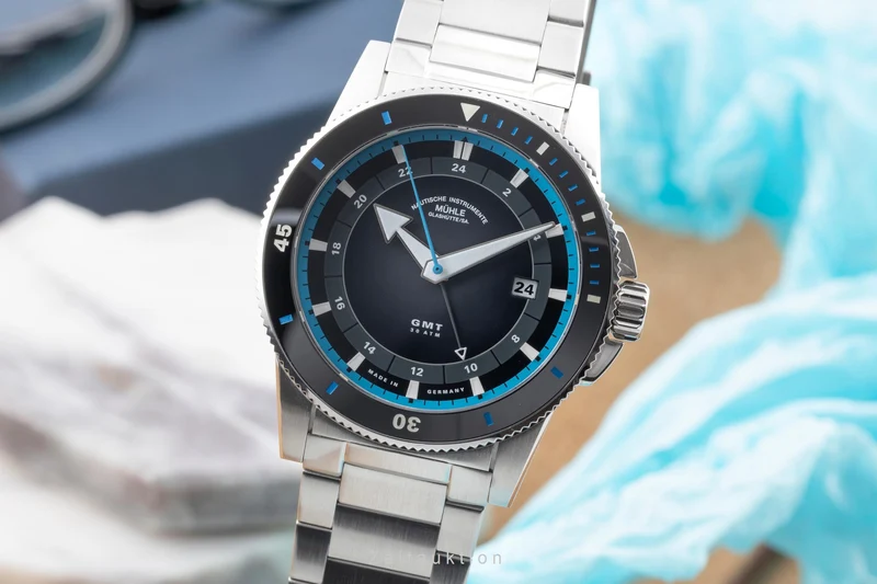 Mühle Sportivo Travel GMT steel automatic men's watch M1-52-13 MB LP: 2950EUR [2604311]