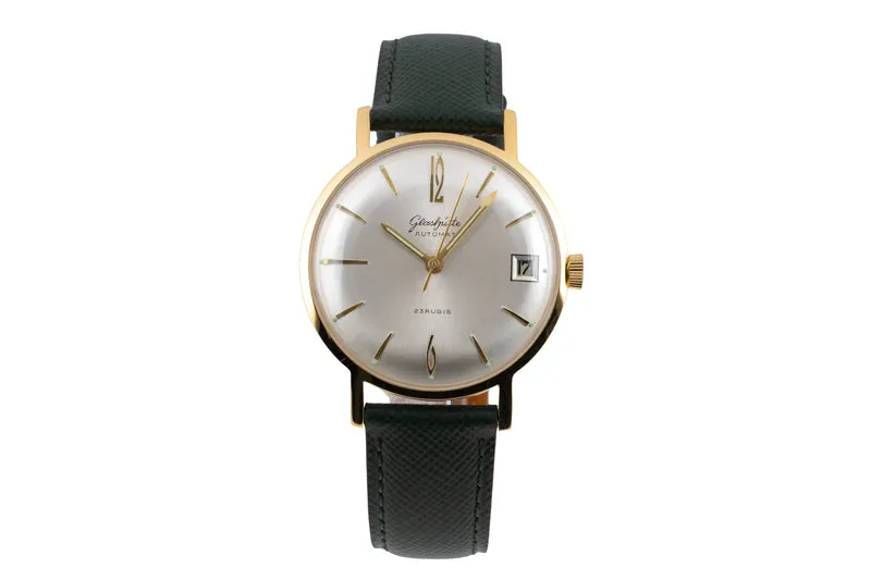 Glashütte Automat gilt-brass automatic men's watch Vintage [2604200]