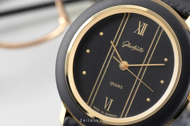 Glashütte gilt-brass quartz men's watch Vintage [2604155]