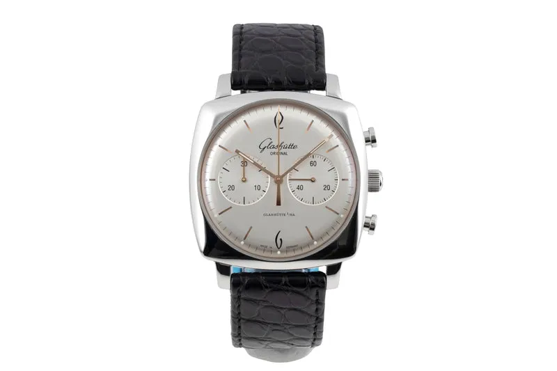 Glashütte Senator Sixties chronograph steel automatic men's watch 1-39-34-03-32-04 [2604069]