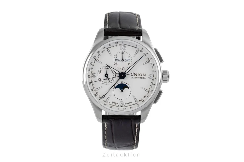 Union Glashütte Belisar chronograph steel automatic men's watch D014.425.16.017.00 LP: 3600EUR [2603982]
