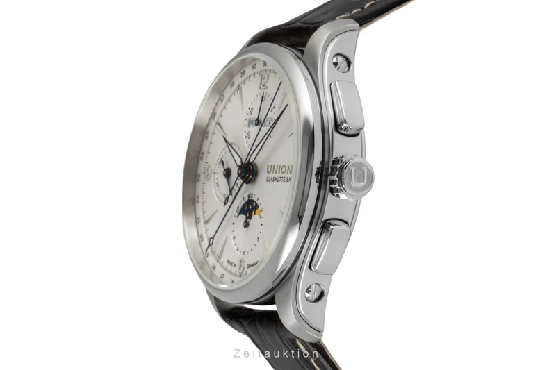 Union Glashütte Belisar chronograph steel automatic men's watch D014.425.16.017.00 LP: 3600EUR [2603982]