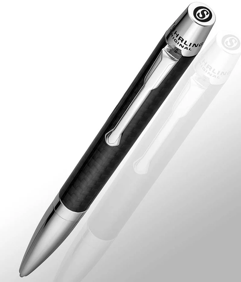 Stührling Javelin Black Carbon Twist-Action Ballpoint Pen