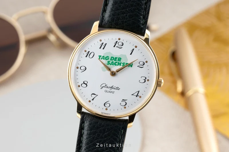 Glashütte gold-plated quartz unisex [2603575]