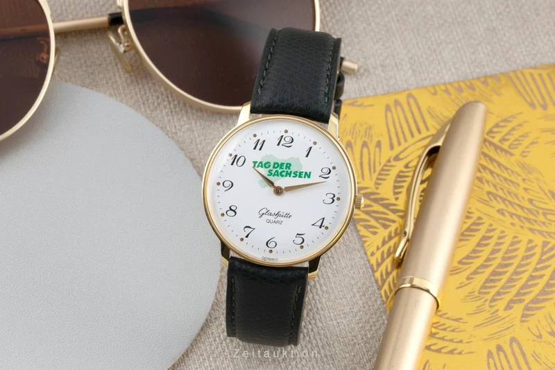 Glashütte gold-plated quartz unisex [2603575]