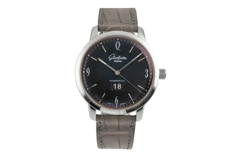 Glashütte Senator Sixties steel automatic men's watch 2-39-47-03-02-04 LP: 8800EUR [2603544]