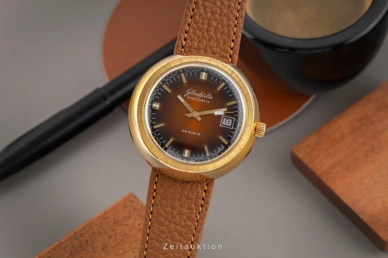 Glashütte Spezimatic gilt-brass automatic men's watch Vintage [2603803]