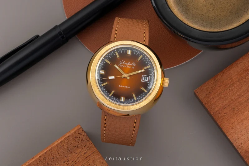 Glashütte Spezimatic gilt-brass automatic men's watch Vintage [2603803]