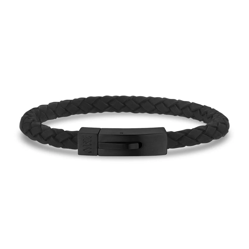 Schwarzes Lederarmband | 6MM