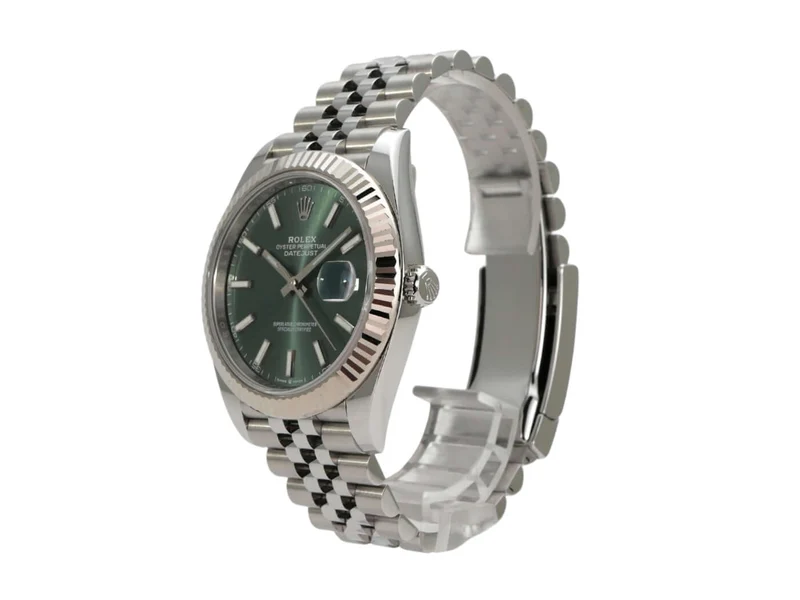 Rolex Datejust 41 Edelstahl Weißgold 126334 Mint Green Jubile-Band