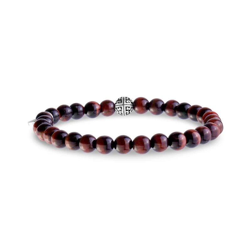 6mm Rotes Tigerauge Perlenarmband