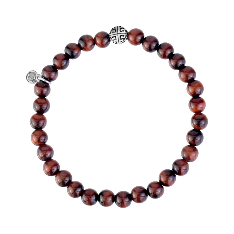 6mm Rotes Tigerauge Perlenarmband