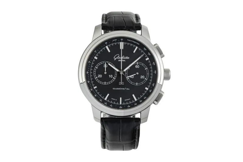 Glashütte Senator chronograph steel automatic men's watch 1-39-34-20-42-04 [2603409]