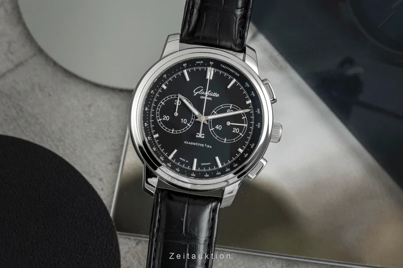 Glashütte Senator chronograph steel automatic men's watch 1-39-34-20-42-04 [2603409]
