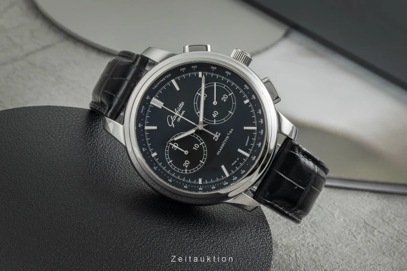 Glashütte Senator chronograph steel automatic men's watch 1-39-34-20-42-04 [2603409]
