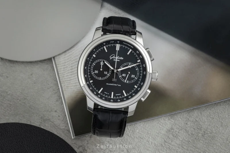 Glashütte Senator chronograph steel automatic men's watch 1-39-34-20-42-04 [2603409]