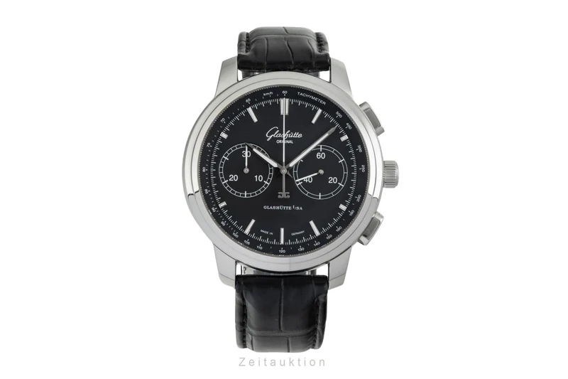 Glashütte Senator chronograph steel automatic men's watch 1-39-34-20-42-04 [2603409]