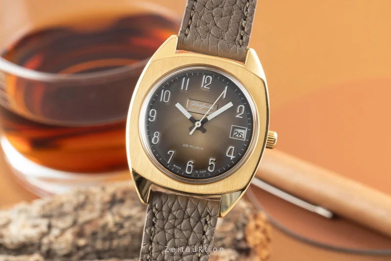 Glashütte Spezimatic gilt-brass automatic men's watch Vintage [2602521]