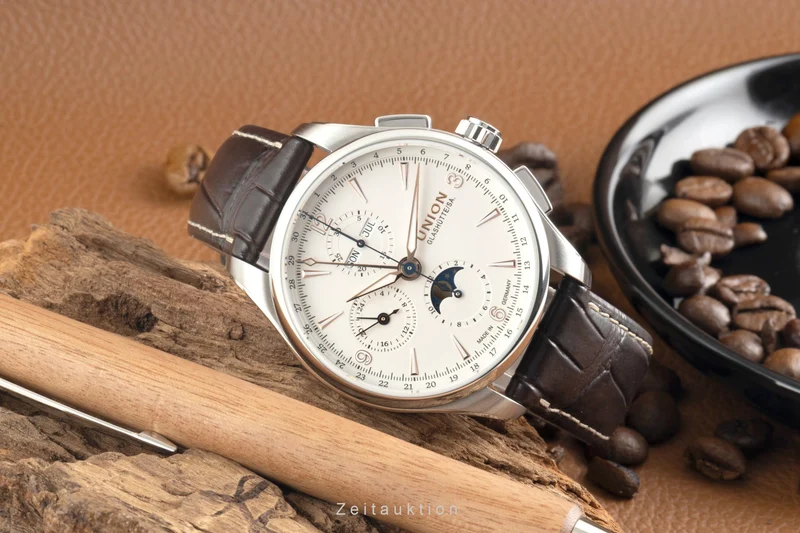 Union Glashütte Belisar chronograph steel automatic men's watch D014.425.16.017.01 LP: 3600EUR [2602979]