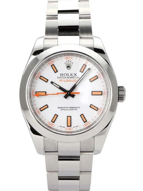 Rolex Milgauss 116400 weißes Zifferblatt
