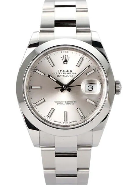 Rolex Datejust 41 Edelstahl 126300 Silber