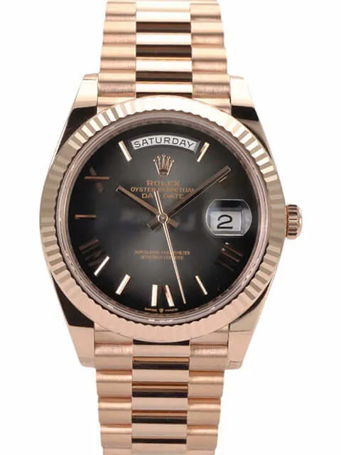 Rolex Day-Date 40 Everose-Gold 228235 Schiefergrau ombré