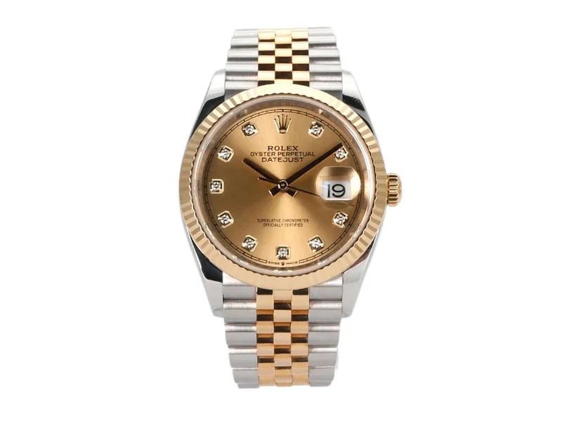 Rolex Datejust 36 126233 Champagner Diamant Jubile-Band