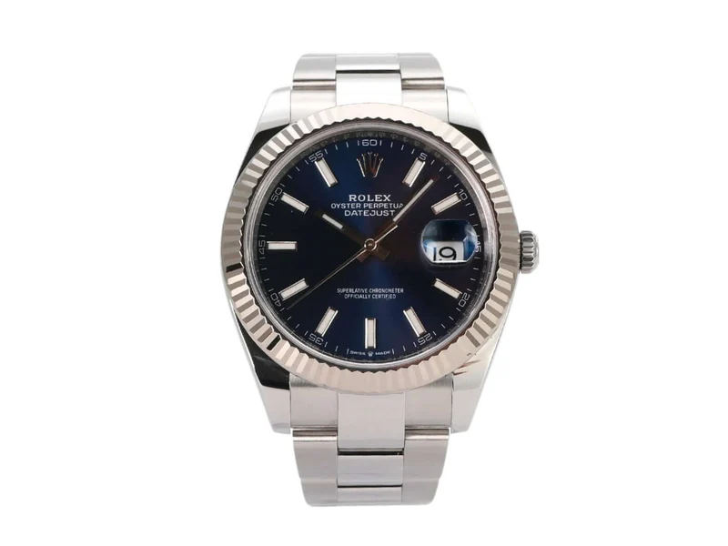Rolex Datejust 41 Edelstahl Weißgold 126334 Blau