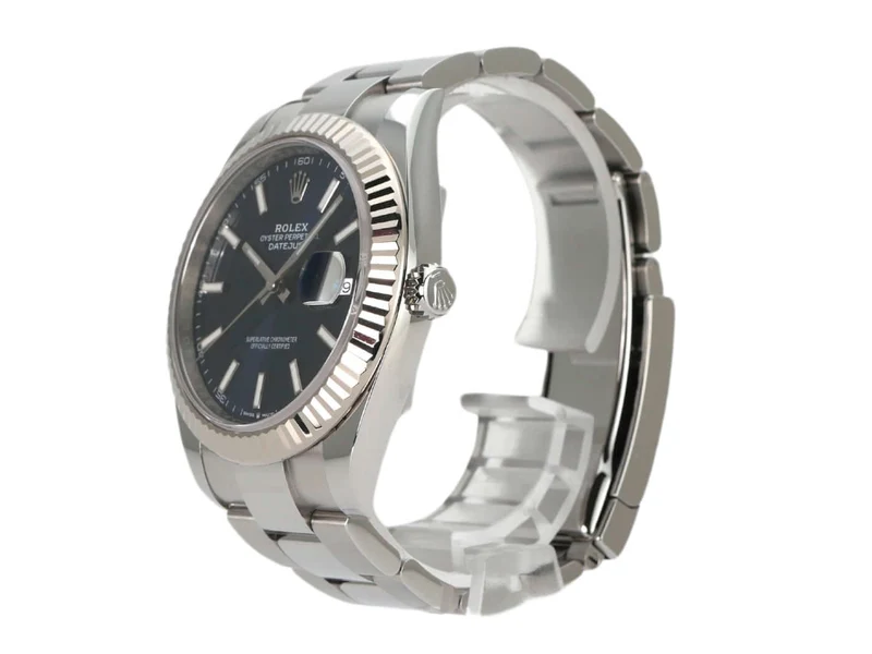 Rolex Datejust 41 Edelstahl Weißgold 126334 Blau