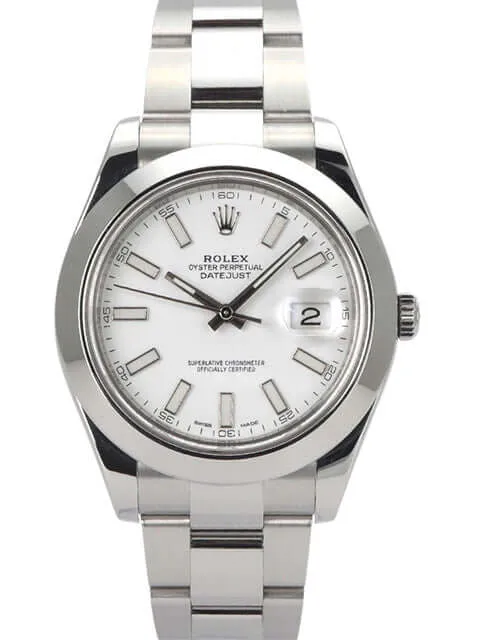 Rolex Datejust II 41 Edelstahl 116300 Weiß
