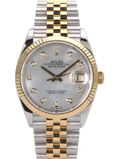 Rolex Datejust 36 126233 Perlmutt Diamant Jubile-Band