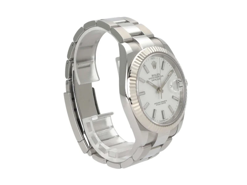 Rolex Datejust 41 Edelstahl Weißgold 126334 Weiß