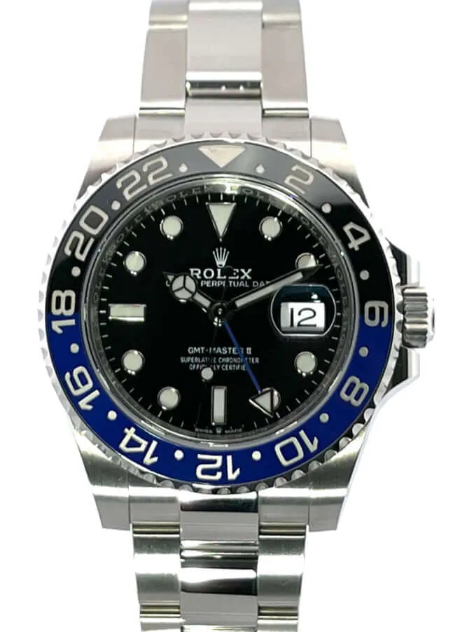 Rolex GMT-Master II Edelstahl 126710BLNR Oyster-Band Batman