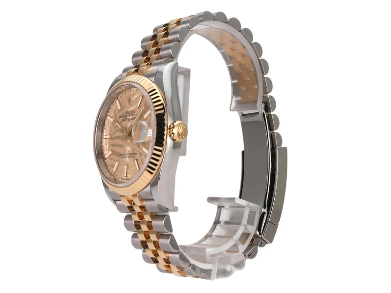 Rolex Datejust 36 Oystersteel Gelbgold 126233 Golden Palmenmuster Jubile-Band