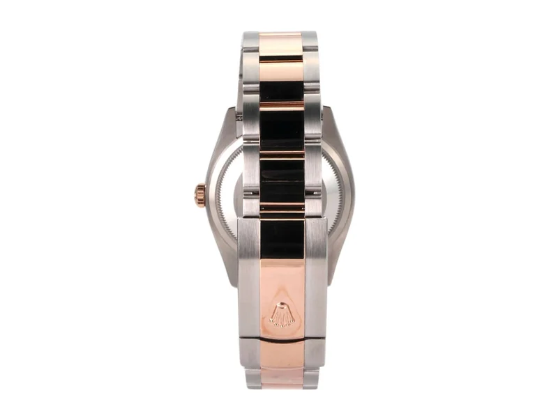Rolex Datejust 36 Oystersteel Everose-Gold 126231 Silber Riffelmuster Diamant
